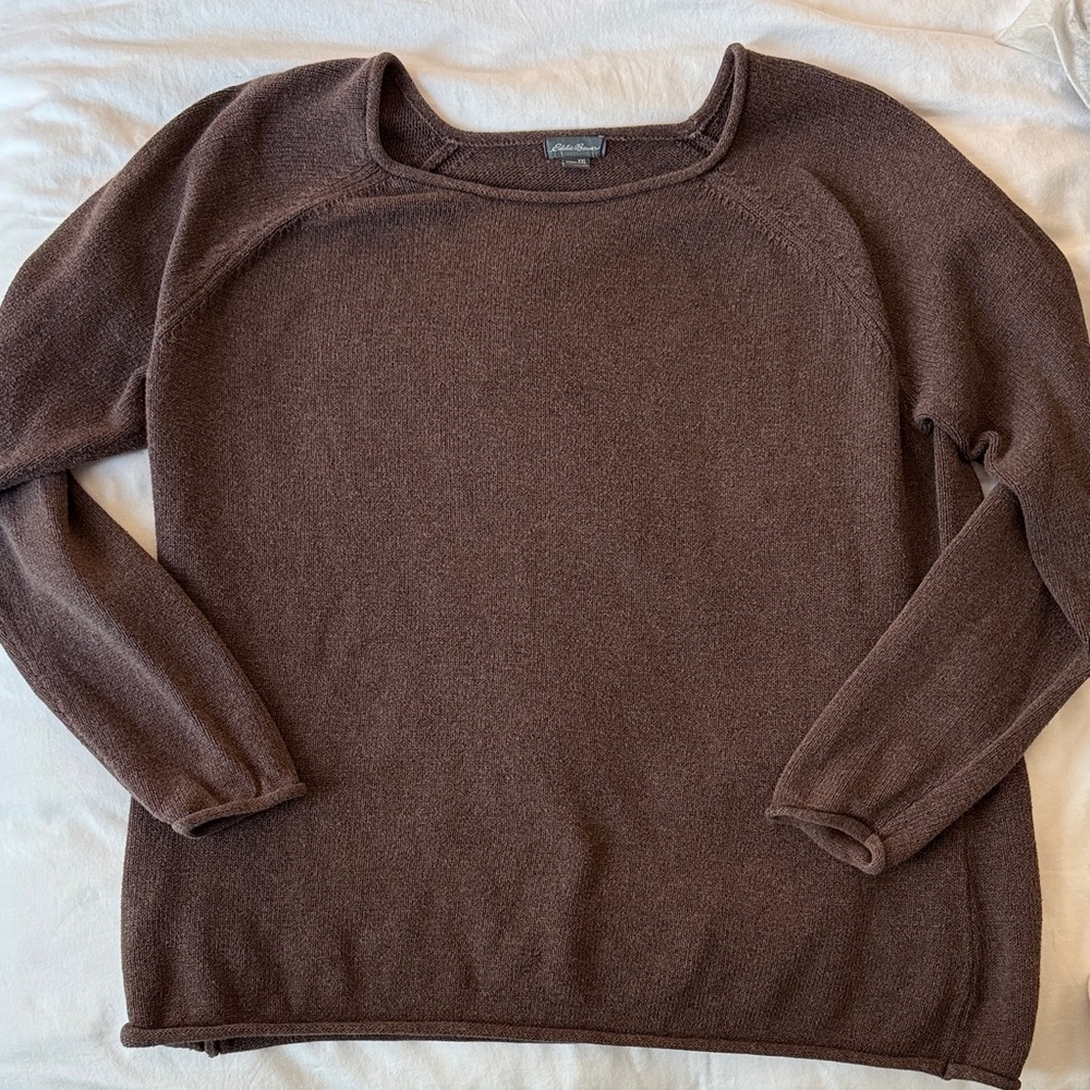 Vintage Eddie Bauer Oversized Brown Women’s Sweater (women’s extra large)